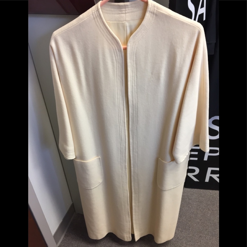 Winter white top coat